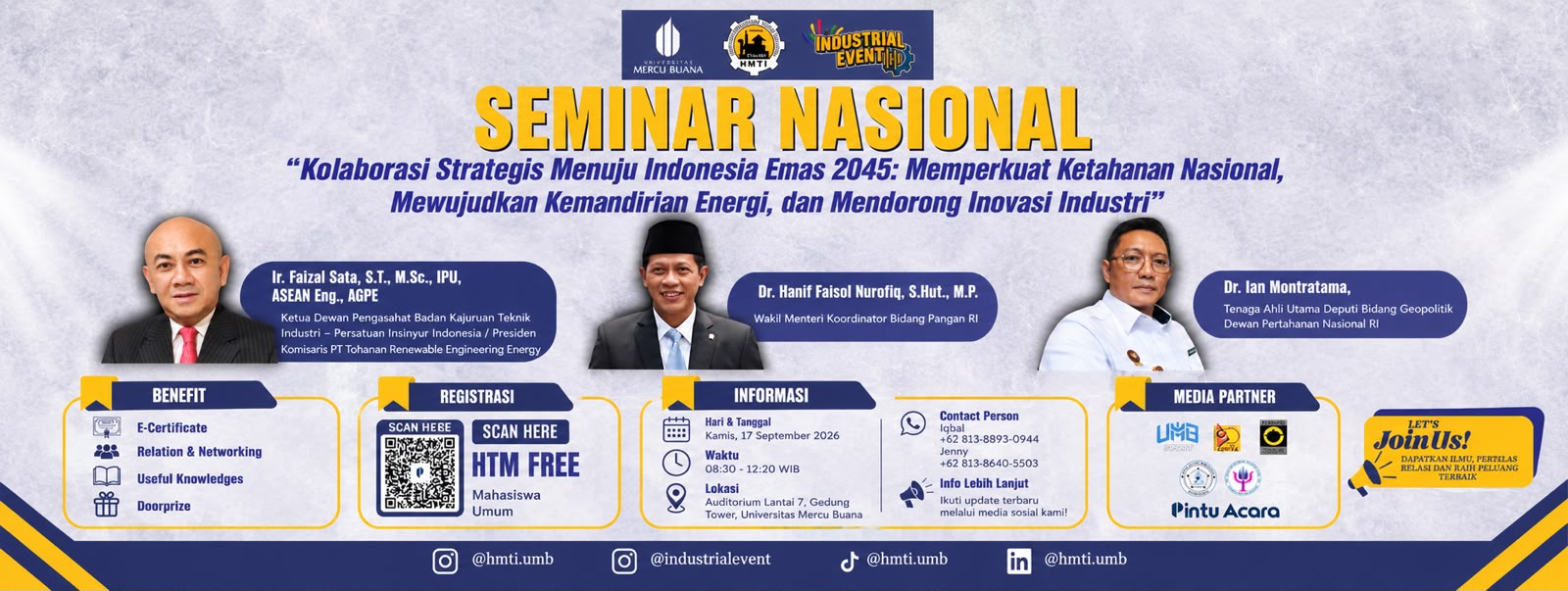 SEMINAR NASIONAL "Kolaborasi Strategis Menuju Indonesia Emas 2045"